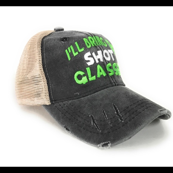Bring The Shot Glasses Trucker Hat Baseball Cap - Picture 4 of 4